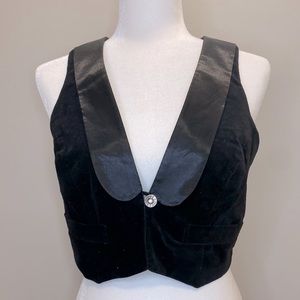 Velvet Guess Vest Black Size Medium Corset